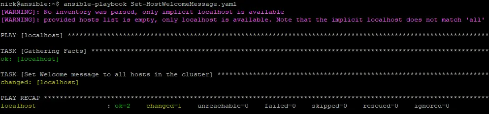 Ansible playbook